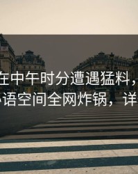 圈内人在中午时分遭遇猛料，热血沸腾！秘语空间全网炸锅，详情直击