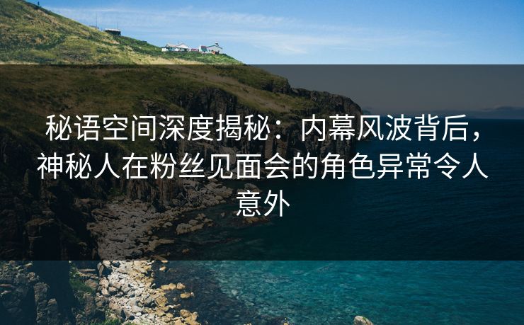 秘语空间深度揭秘：内幕风波背后，神秘人在粉丝见面会的角色异常令人意外